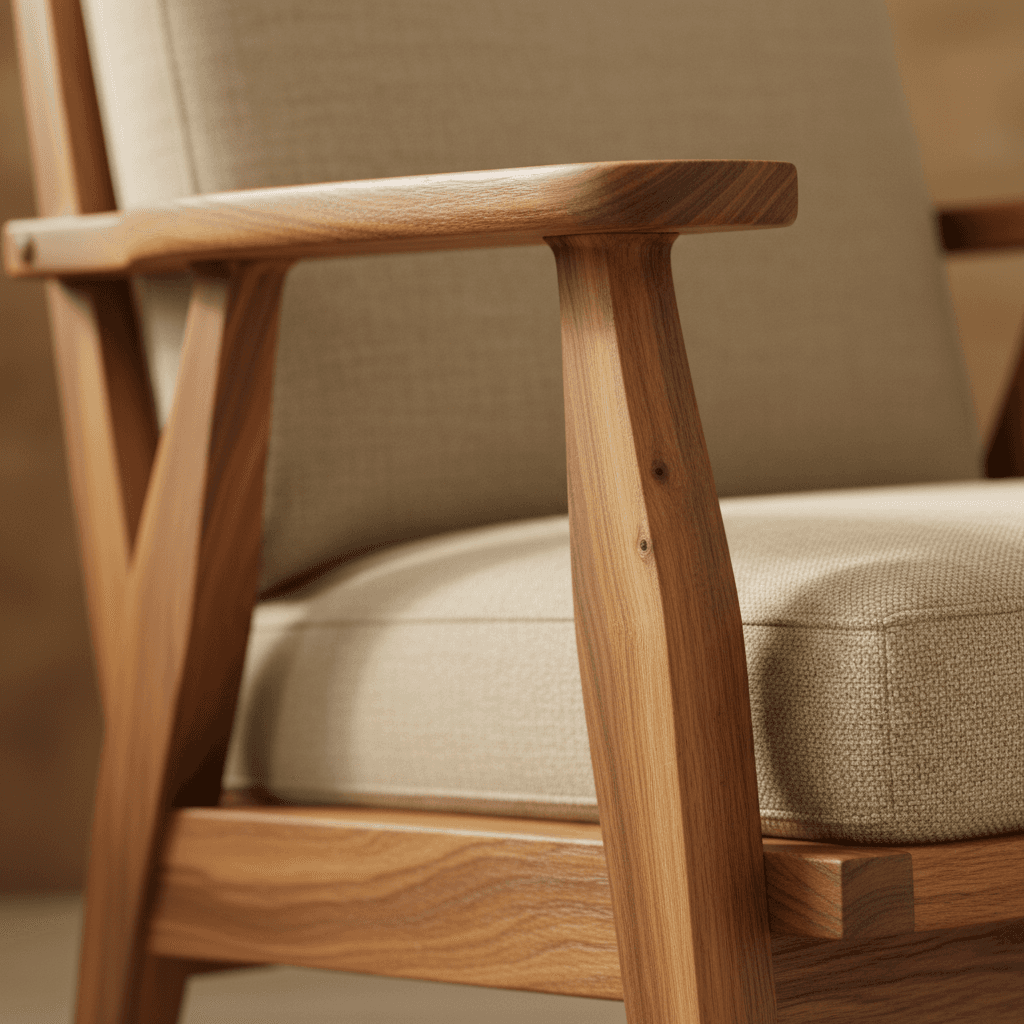 Well-maintained wooden chair showing its joinery